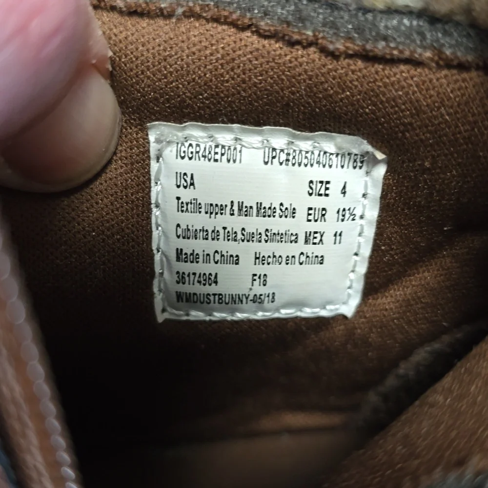 Garnimals Dark Brown Boots‎ Size 4
